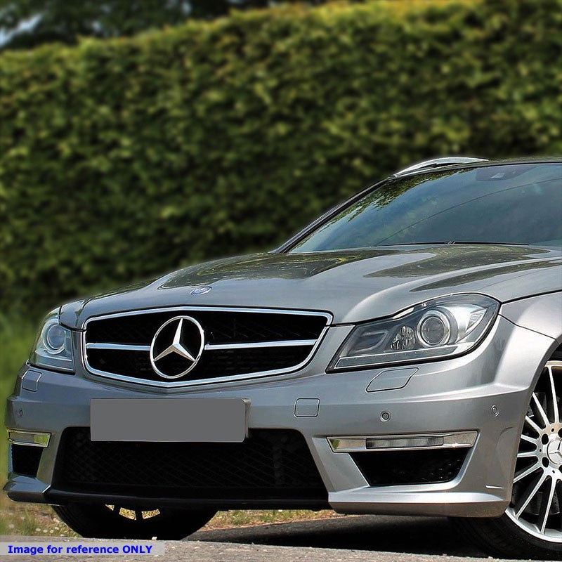 C63 Style (W/PDC) Front Bumper+Lower Grille+Fog Light For Benz 12-14 C-Class 4DR-Exterior-BuildFastCar