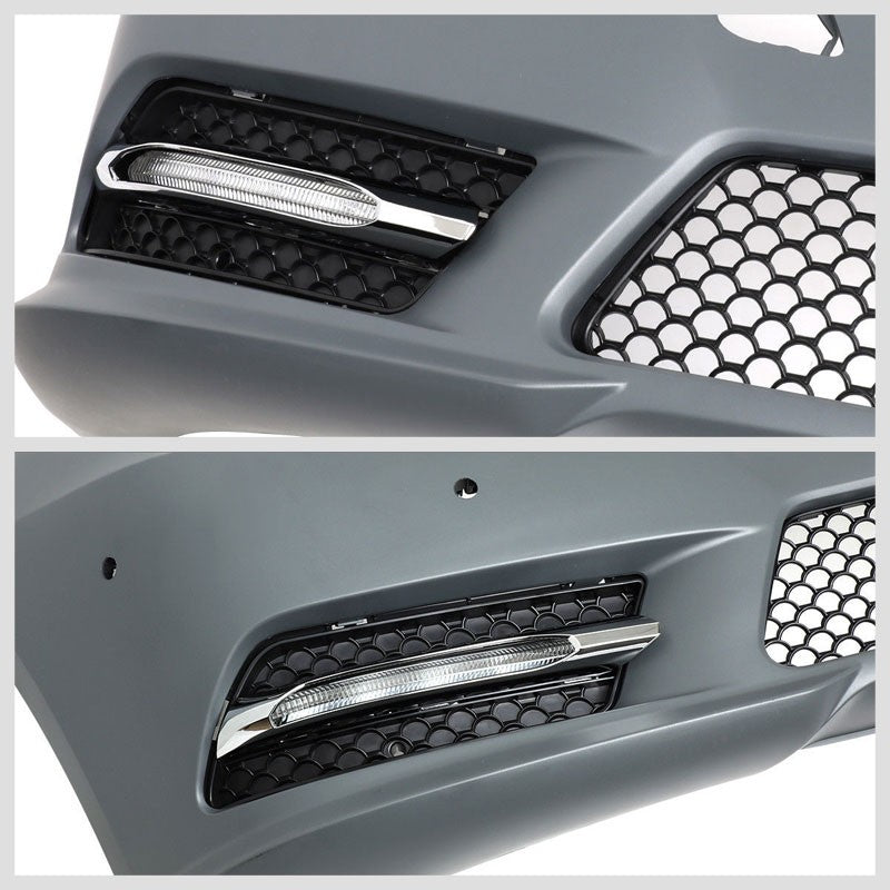 AMG Style (W/PDC) Front Bumper+Lower Grille+Fog Light For 10-13 Benz E-Class-Exterior-BuildFastCar