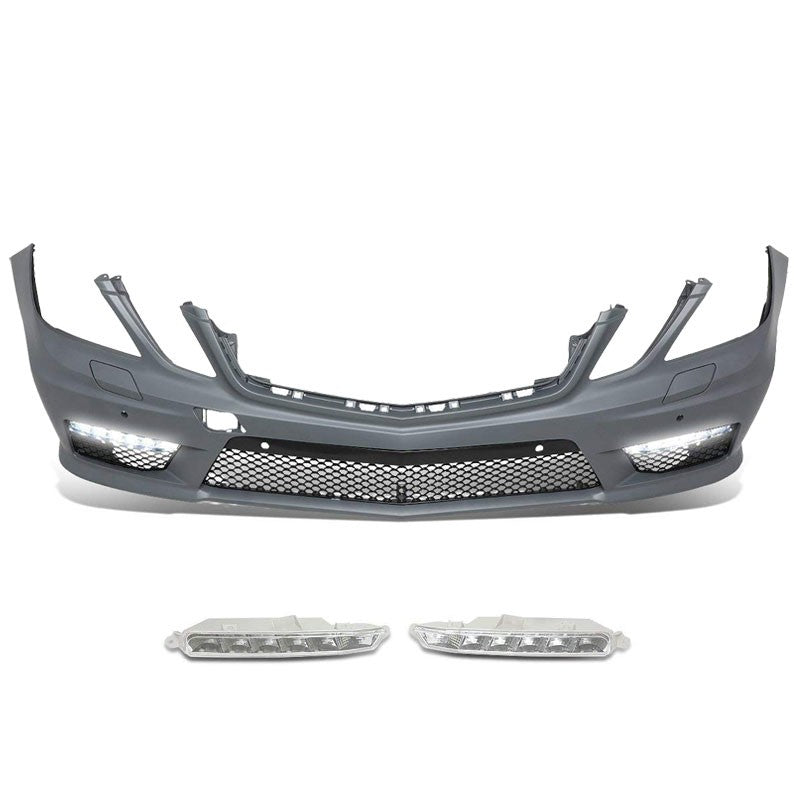 E63 Style (W/PDC) Front Bumper+Lower Grille+Fog Light For 10-13 Benz E-Class-Exterior-BuildFastCar