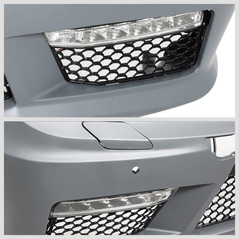 E63 Style (W/PDC) Front Bumper+Lower Grille+Fog Light For 10-13 Benz E-Class-Exterior-BuildFastCar