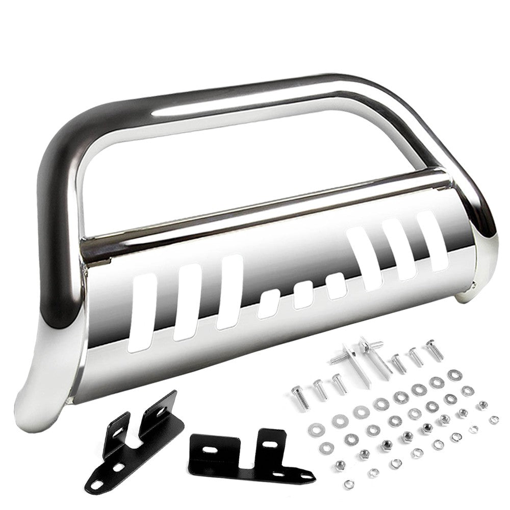 Chrome Bull Bar Bumper Grille Guard Skid Plate For GMC 99-07 Sierra 1500/Classic-Exterior-BuildFastCar