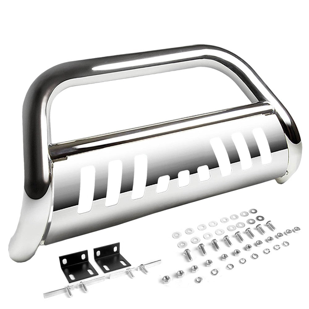 Chrome Bull Bar Bumper Grille Guard Skid Plate For GMC 88-00 C/K Series Truck-Exterior-BuildFastCar