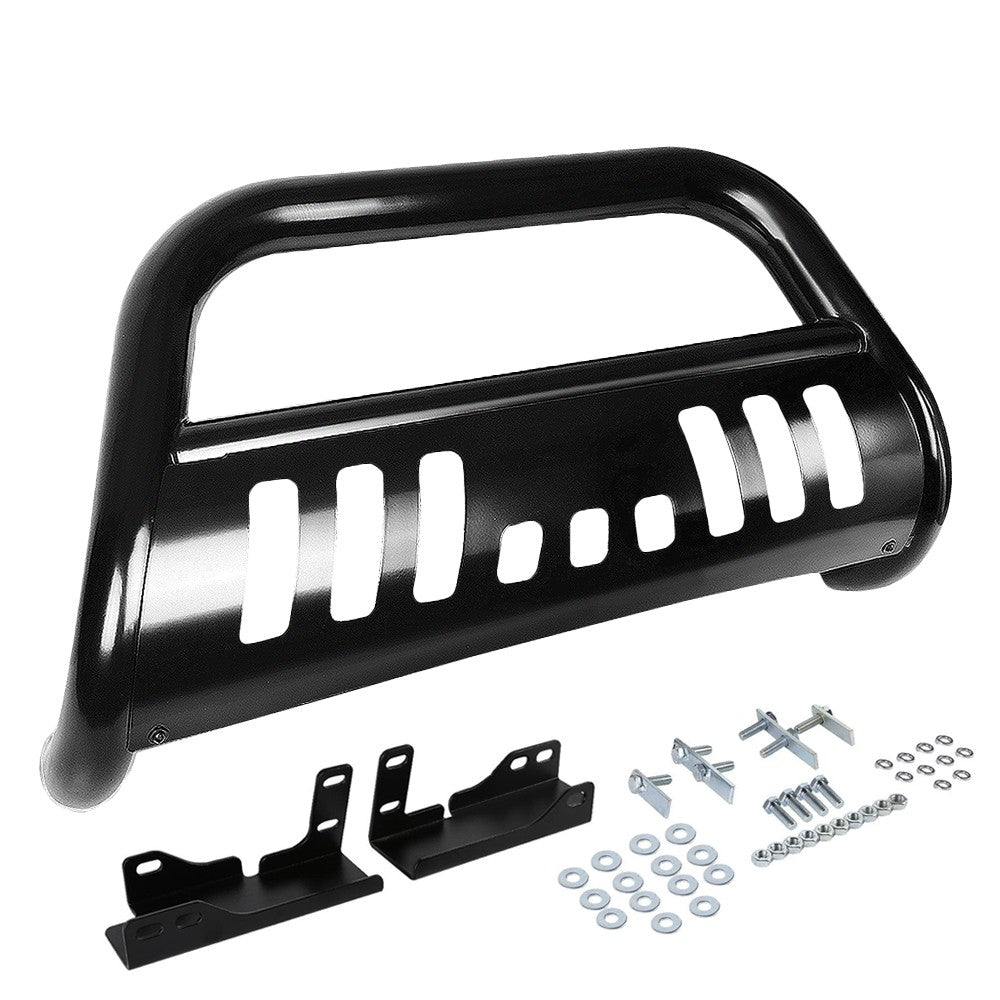 Black Bull Bar Bumper Grille Guard Skid Plate For Chevy 14-16 Silverado 1500-Exterior-BuildFastCar