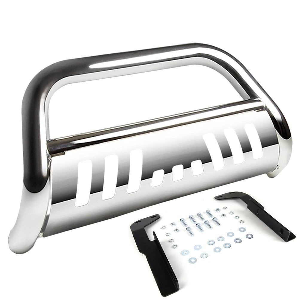 Chrome Bull Bar Bumper Grille Guard Skid Plate For Jeep 11-16 Grand Cherokee-Exterior-BuildFastCar