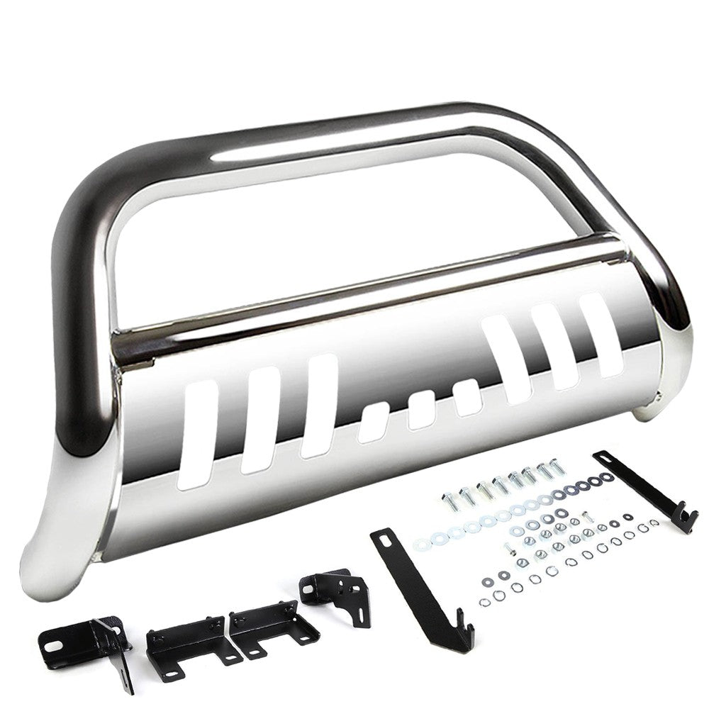 Chrome Bull Bar Bumper Grille Guard Skid Plate Kit For Ram 09-16 1500 Truck-Exterior-BuildFastCar