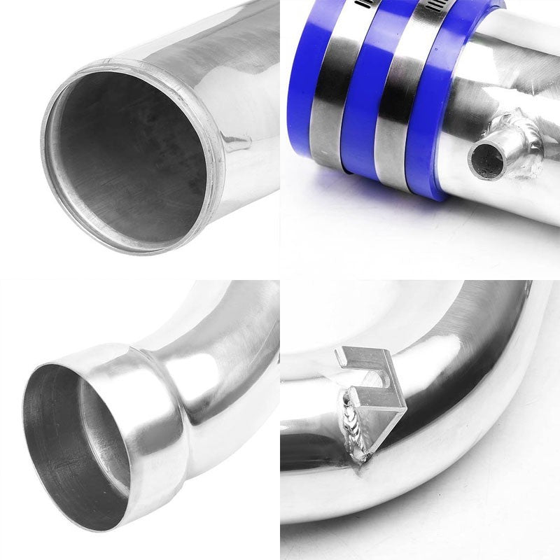 Polish Cold Air Intake+Blue Filter For Nissan 02-06 Altima/04-05 Maxima 3.5L V6-Performance-BuildFastCar