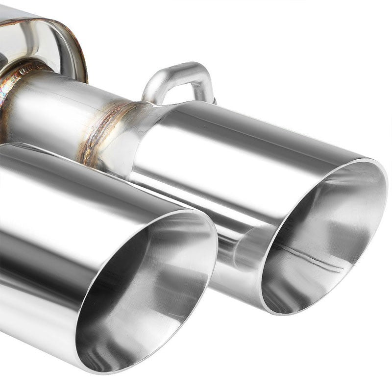 3.5" Dual Slant Muffler Tip Exhaust Catback System For 09-16 Audi A4 2.0L DOHC-Performance-BuildFastCar