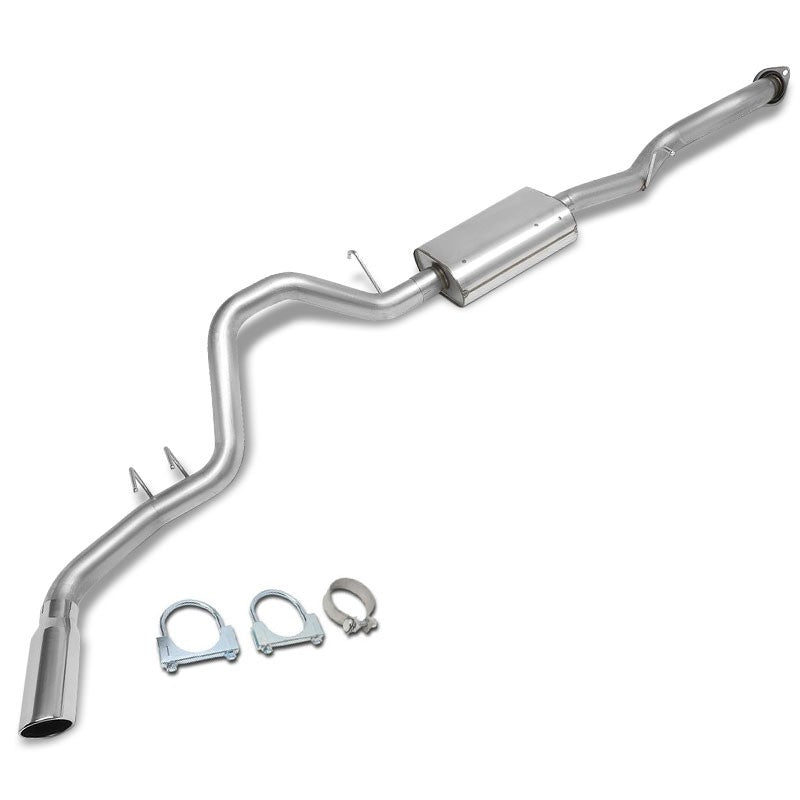 4" Slant Roll Muffler Tip Exhaust Catback System For 99-06 Silverado 1500 V6/V8-Performance-BuildFastCar