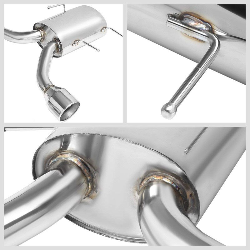 4.5" Dual Slant Lis Muffler Tip Exhaust Catback System For 11-14 CTS V Coupe-Performance-BuildFastCar