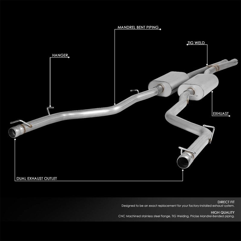 Exhaust Catback System (Stainless Steel) For 15-18 Dodge Challenger 5.7L V8-Performance-BuildFastCar