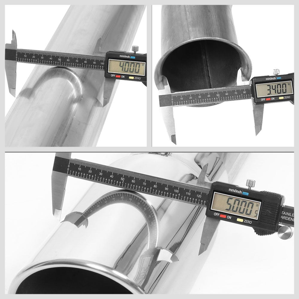 Satinless Turboback Exhaust 5" Tip For 03-07 Ford F250/F350 Super Duty 6.0L V8