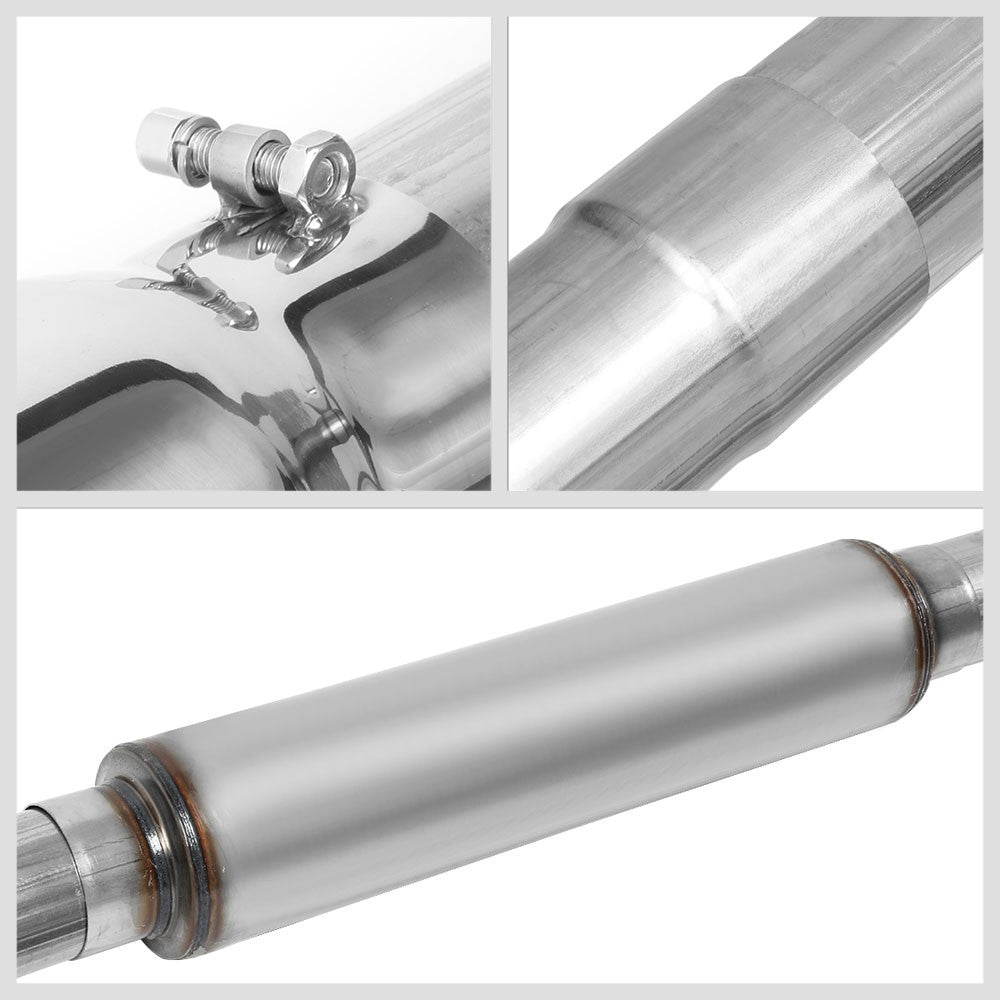 Satinless Turboback Exhaust 5" Tip For 03-07 Ford F-250/F-350 Super Duty 6.0L