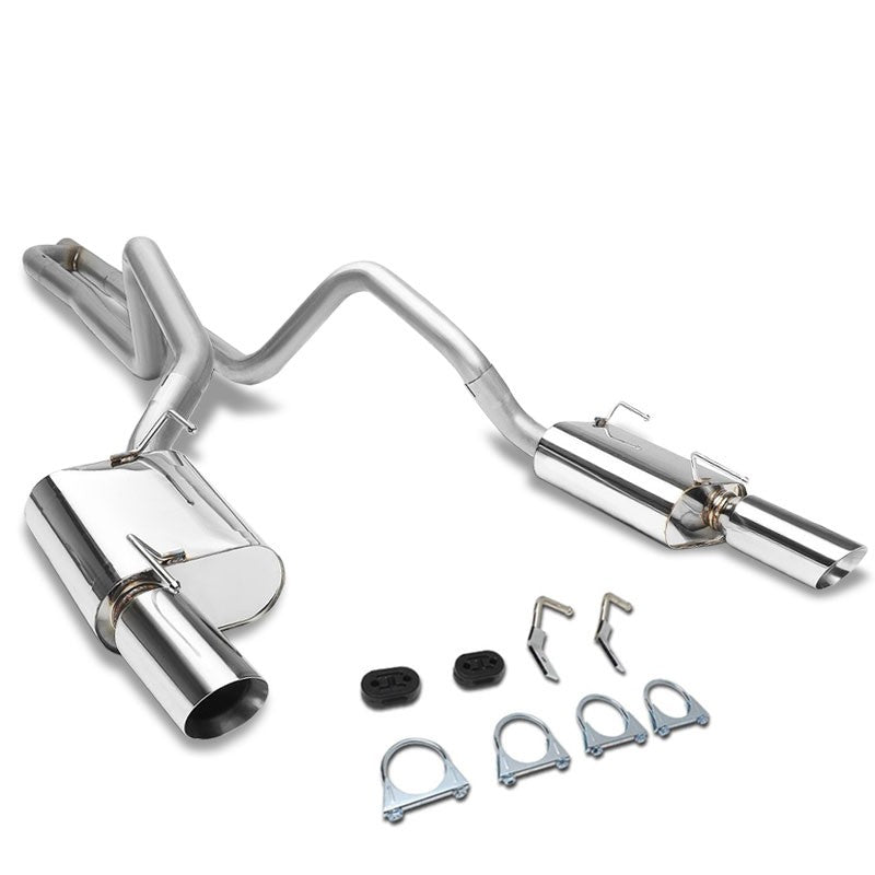 Catback System 4" Dual Slant Roll Tip 05-10 Mustang Base/Lugo 4.0 V6 BFC-CATB-FORM0540L