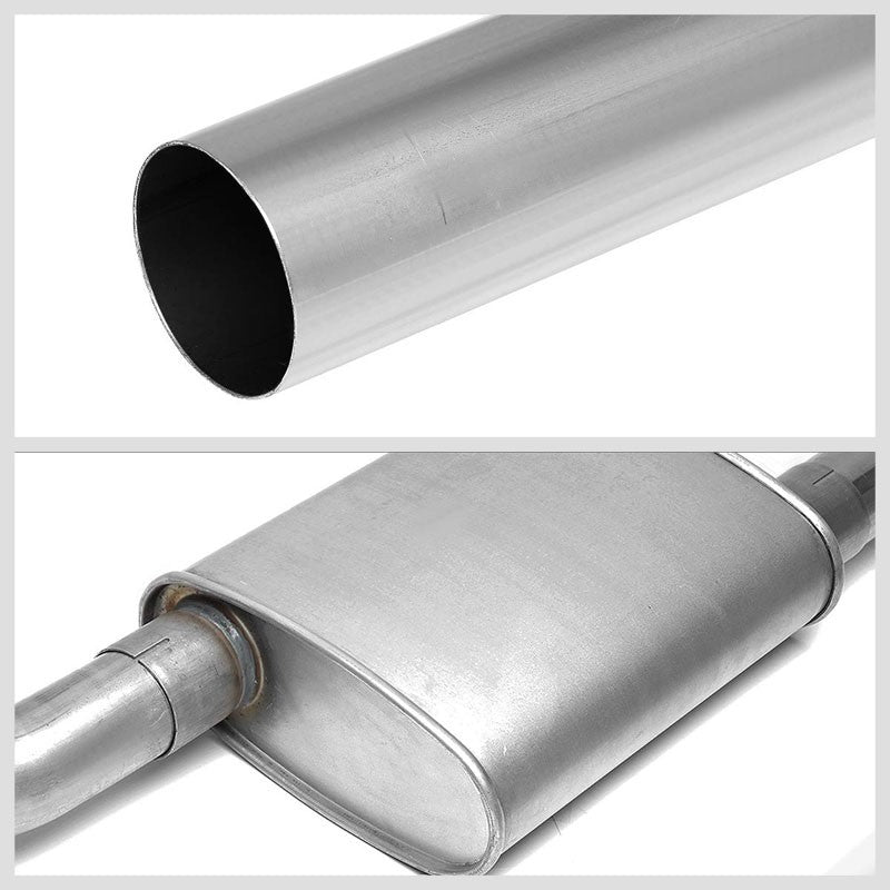 2.5" Dual Muffler Tip Exhaust Catback System For 99-04 Mustang Base 3.8L/3.9L V6-Performance-BuildFastCar