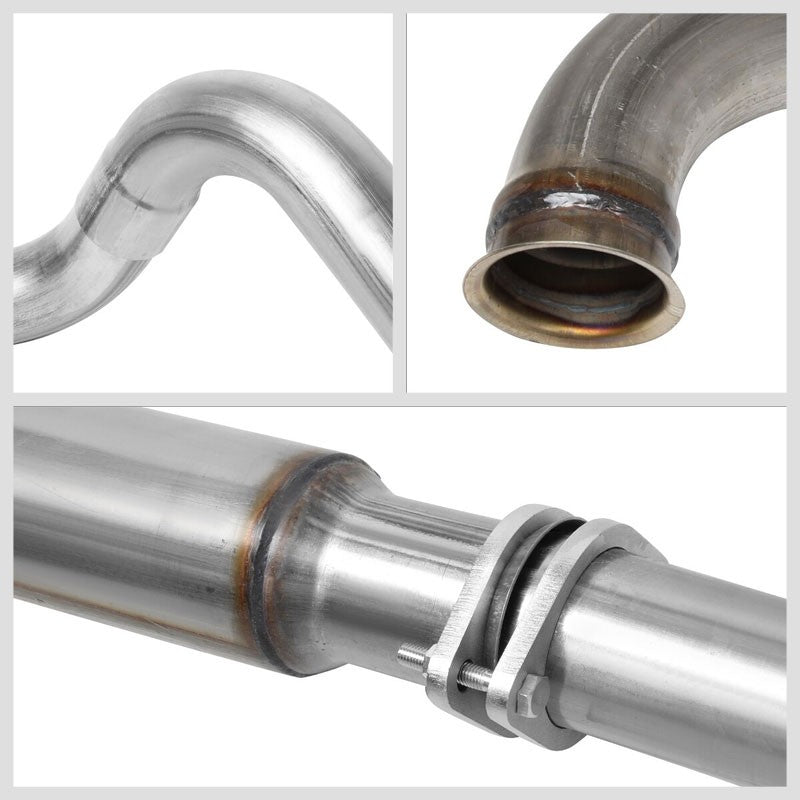 5" Round Tip Rolled Edge Straight Turboback Exhaust For 93-00 Chevy C/K 2500 6.5-Exhaust Systems-BuildFastCar-BFC-CATB-9300CHVCK-65D-SP