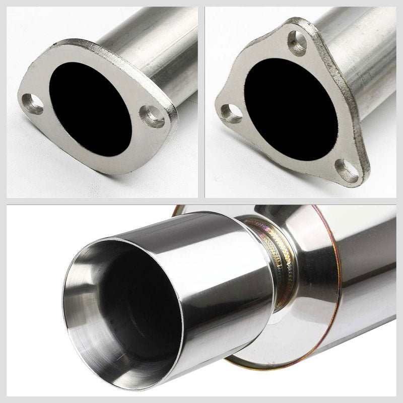 Catback System 4" Round Roll Tip 94-97 Honda Accord CD5/CD7 2.2 SOHC BFC-CATB-HONA94L4-NRT