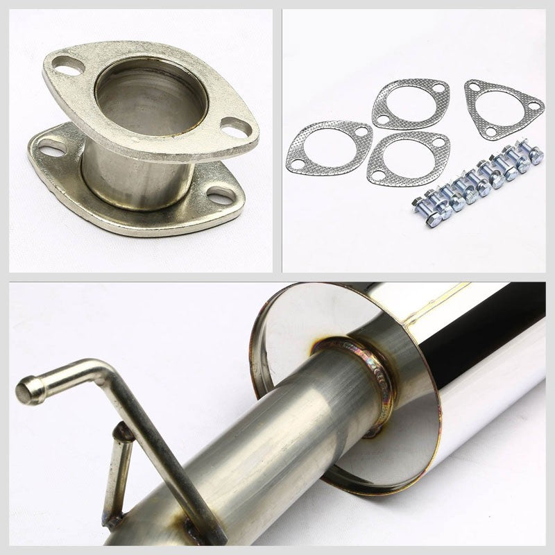 4" Roll Muffler Tip Exhaust Catback System For 98-02 Accord CG1-6 F23 2.3L SOHC-Performance-BuildFastCar