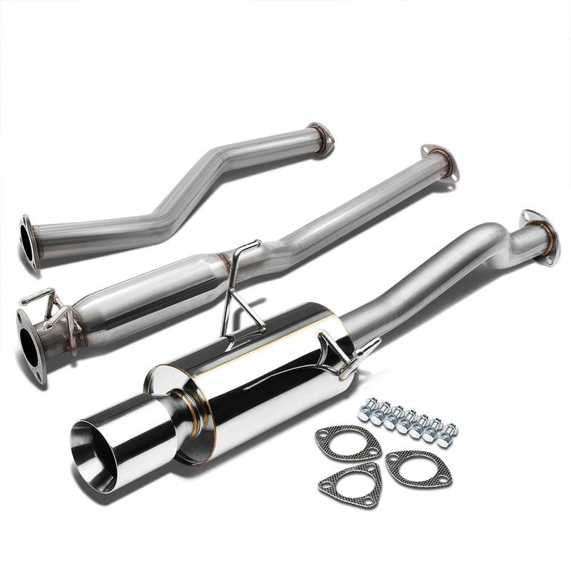 Catback System 4" Round Roll Tip 01-05 Honda Civic EX 1.7L DOHC BFC-CATB-HONC01EX-NRT