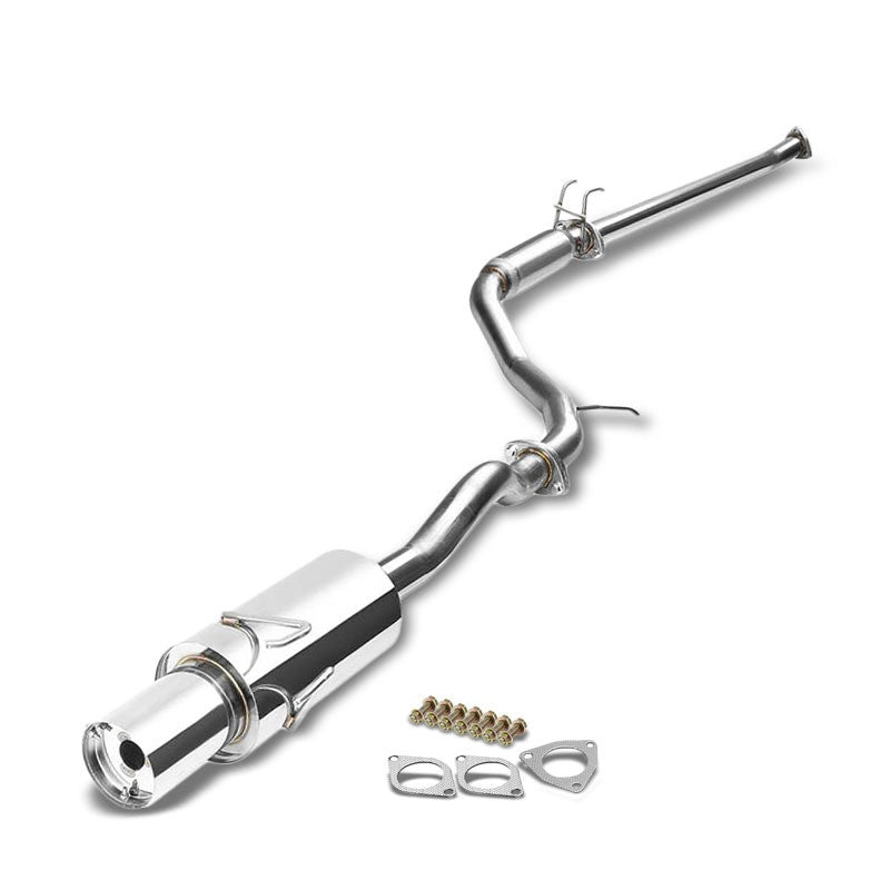 4" Round Muffler Tip Exhaust Catback System For 06-11 Civic FG1 R18A1 1.8L SOHC-Performance-BuildFastCar