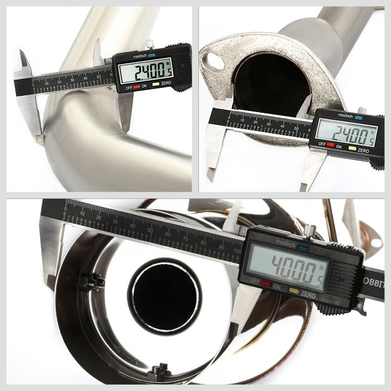 Catback Exhaust System 4" Round Tip 06-11 Civic FG2 Si Coupe 2.0L DOHC BFC-CATB-HC06SI