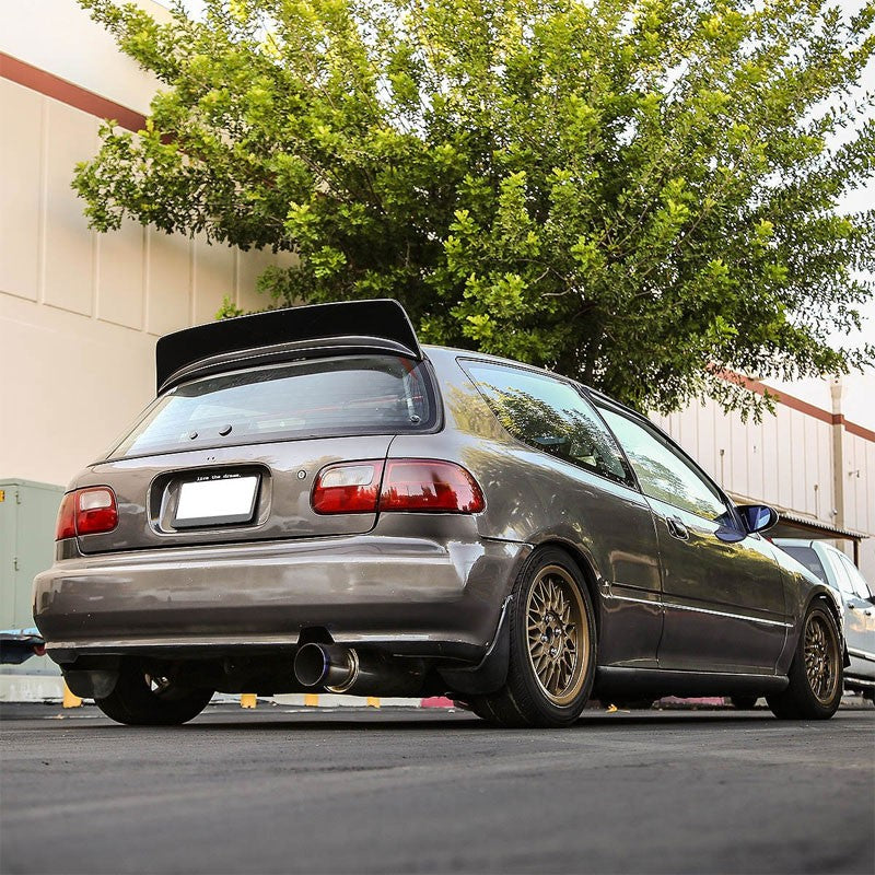4.5" Burnt Muffler Tip Exhaust Catback System For 92-00 Civic EG8/EJ1/EJ2/EJ6-Performance-BuildFastCar