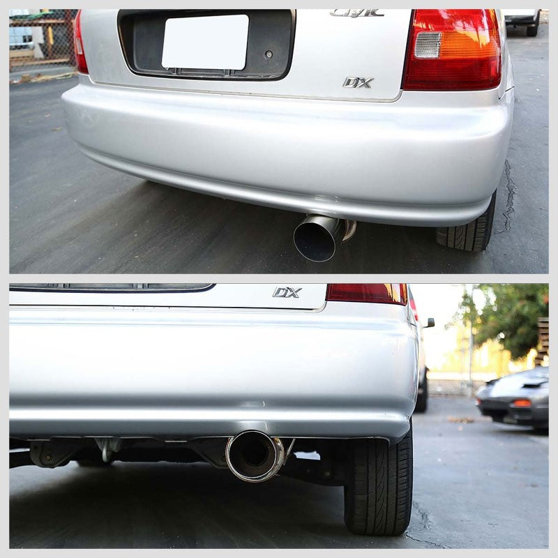 Catback System 4.5" Round Burnt Tip 96-00 Honda Civic EJ6/EK9 1.6L BFC-CATB-HONC963-BT