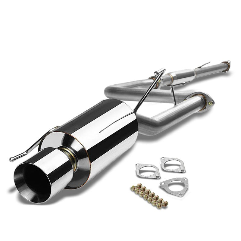 4" Roll Muffler Tip Exhaust Catback System For 92-96 Honda Prelude 2.2L/2.3L-Performance-BuildFastCar