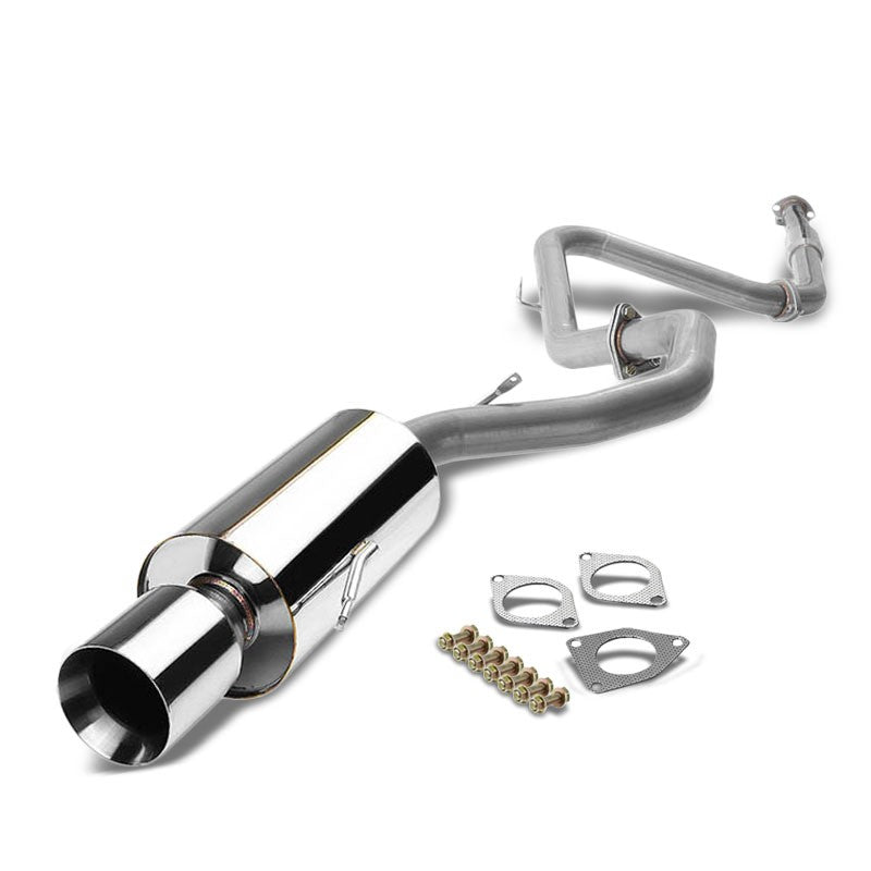 4" Roll Muffler Tip Exhaust Catback System For 95-99 Eclipse 2G GS/RS 2.0L DOHC-Performance-BuildFastCar