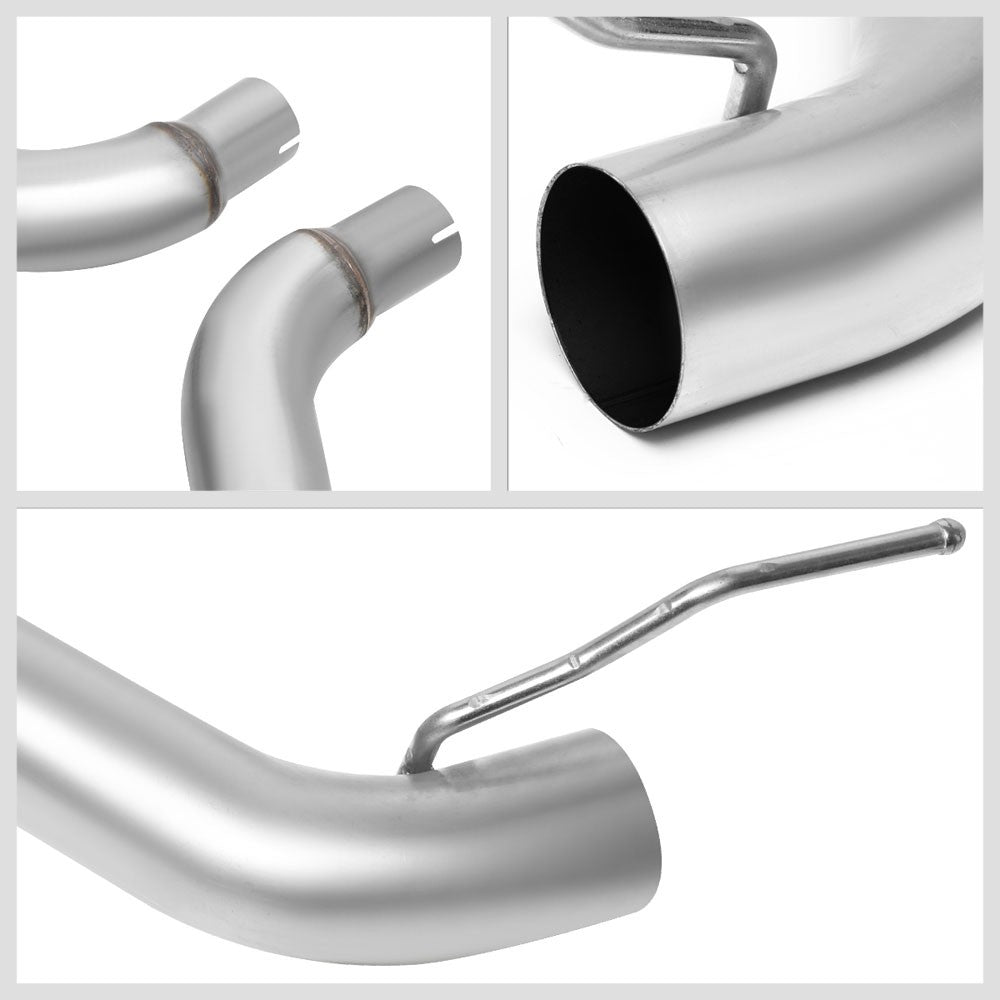 Satinless Axleback Exhaust System 4" Tip For 16-18 Chevrolet Camaro 2.0L 3.6L