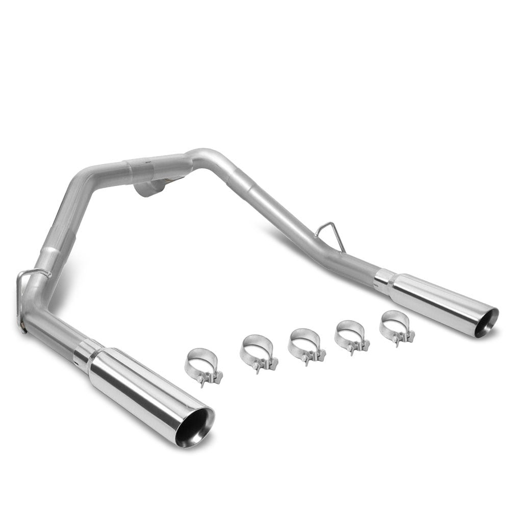 Satinless Axleback Exhaust System 3.5" Tip For 09-13 Silverado/Sierra 1500 6.2L
