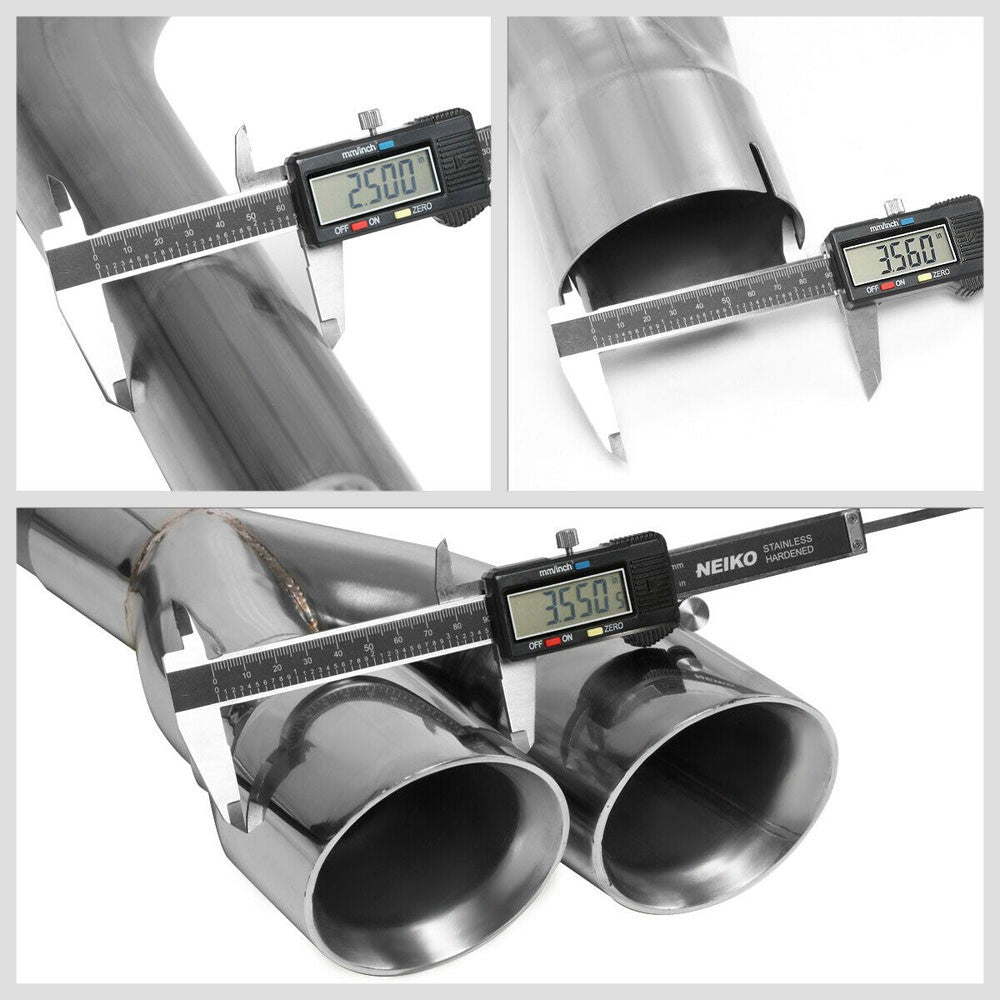 Stainless Steel Axleback Exhaust System 3.5" Tip For 09-13 Escalade 6.2L V8