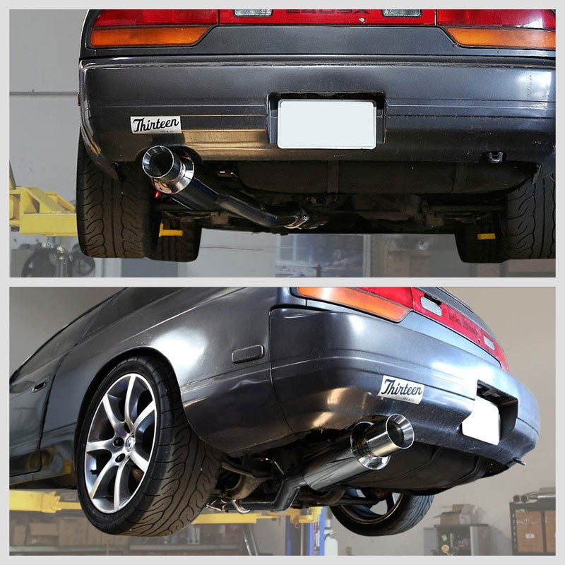 Catback Exhaust System 4" Round Roll Tip 89-94 Nissan 240SX S13 Silvia BFC-CATB-NISS13-NRT