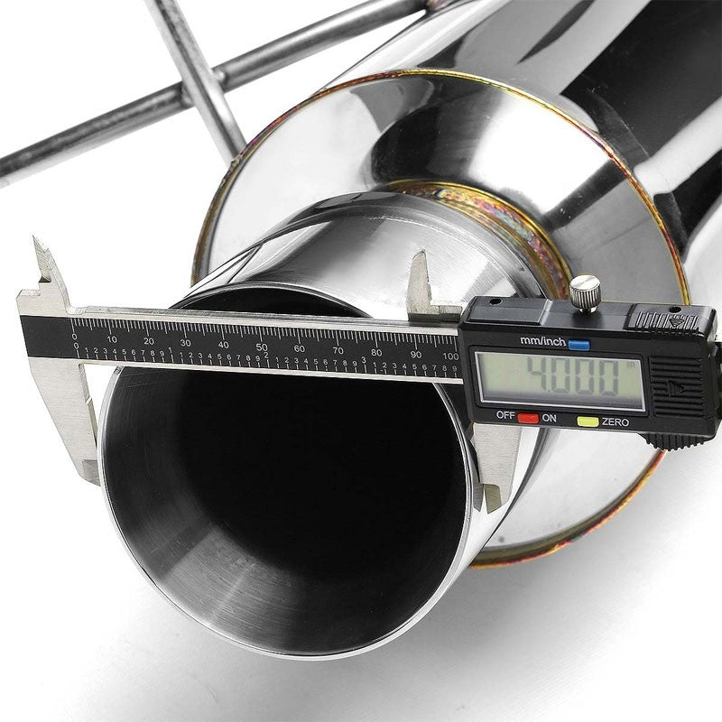 Catback Exhaust System 4" Round Roll Tip 89-94 Nissan 240SX S13 Silvia BFC-CATB-NISS13-NRT