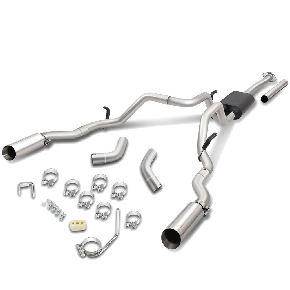 4" Mufflers Rolled Tip Catback Exhaust Kit 09-14 F-150 4.6/5.0/5.4L BFC-CATB-U002