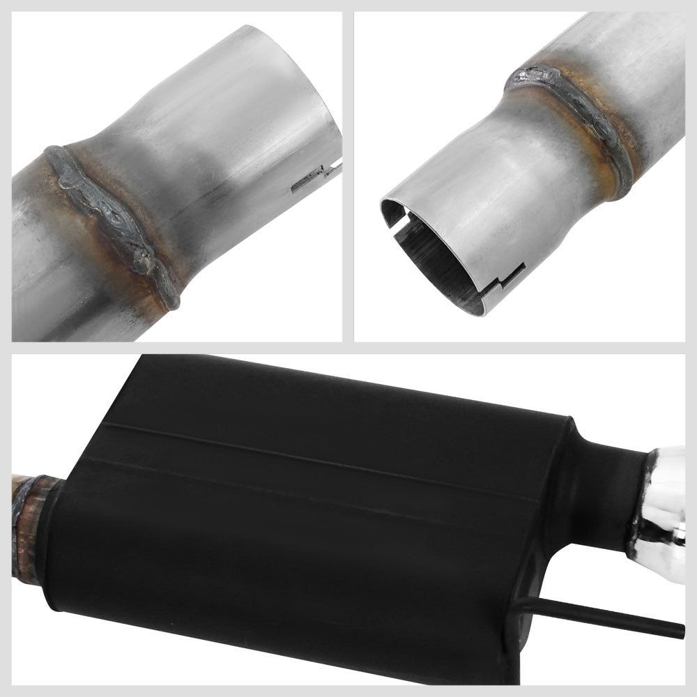 4" Rolled Tip Axleback Exhaust 15-17 Mustang GT Fastback 5.0L S550 BFC-AXLB-U007