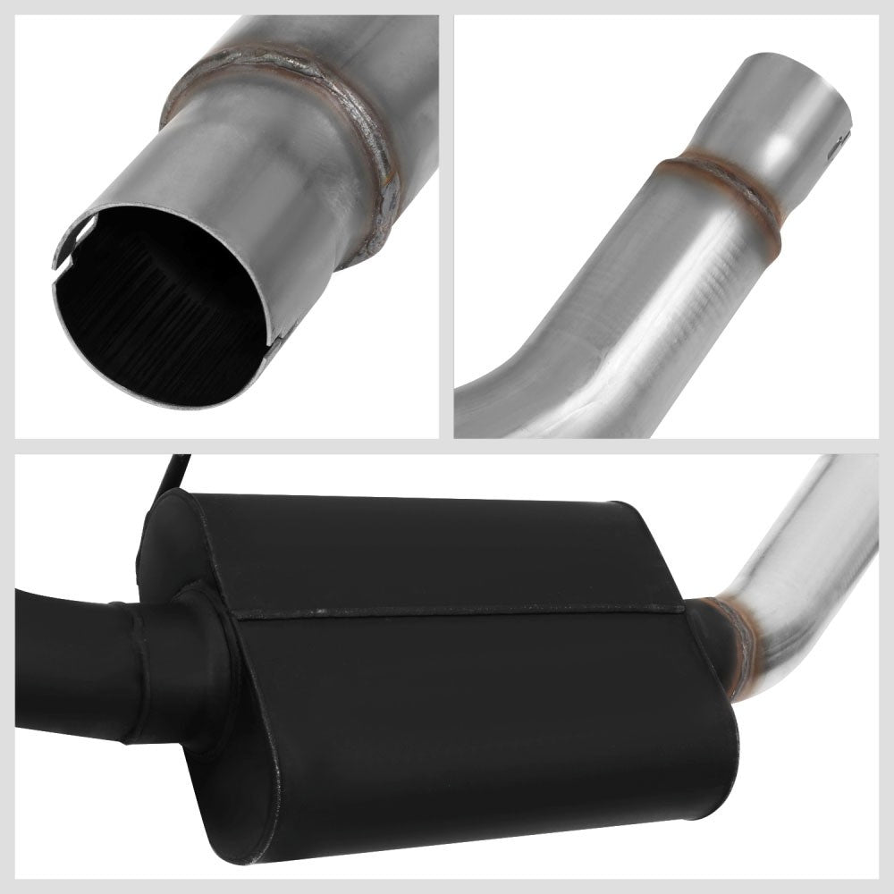 4" Rolled Tip Axleback Exhaust Kit 15-17 Ford Mustang 5.0 S550 BFC-AXLB-U015