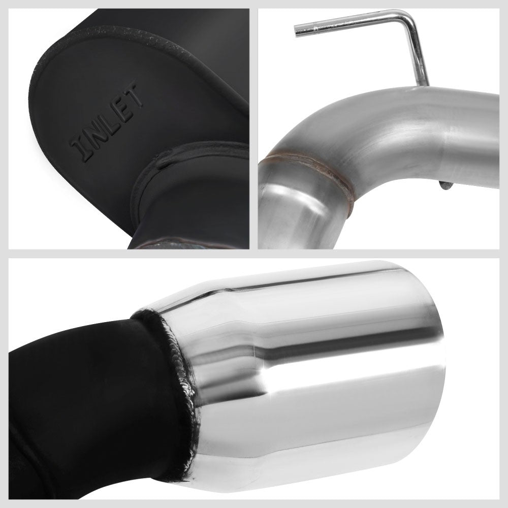 4" Rolled Tip Axleback Exhaust Kit 15-17 Ford Mustang 5.0 S550 BFC-AXLB-U015