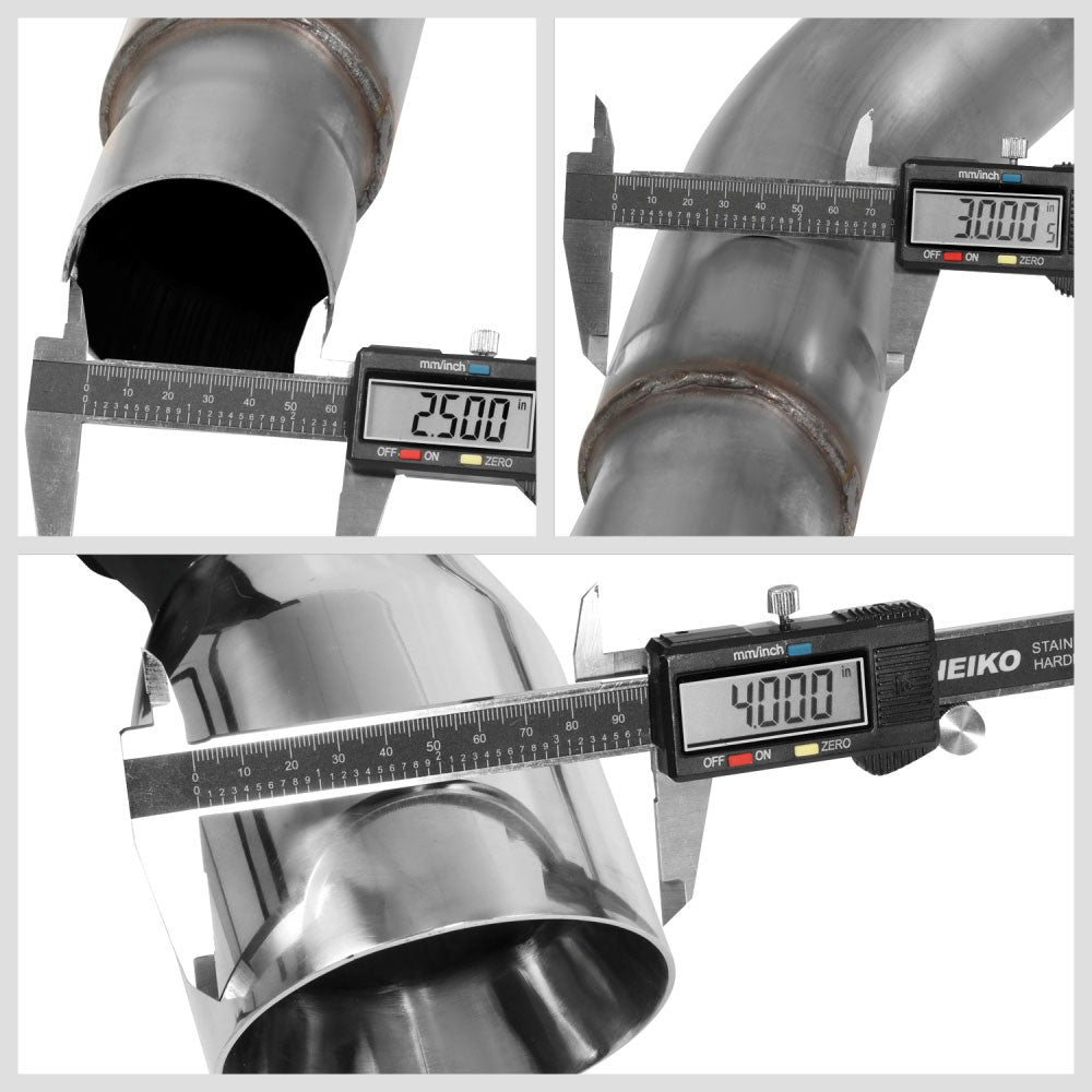 4" Rolled Tip Axleback Exhaust Kit 15-17 Ford Mustang 5.0 S550 BFC-AXLB-U015