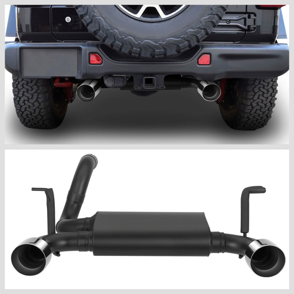 4" Mufflers Rolled Tip Axleback Exhaust Kit 18+ Wrangler JL 2.0/3.6L BFC-AXLB-U016