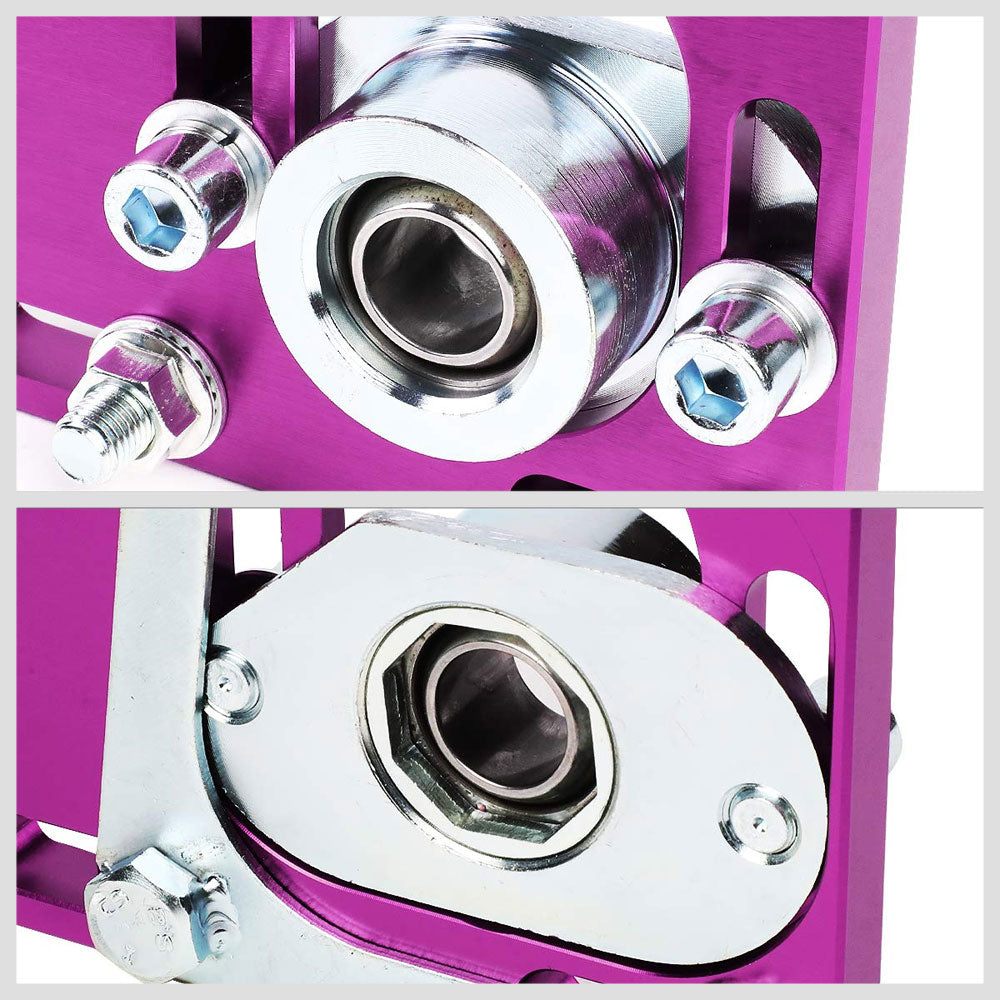 Front Adjustable Aluminum Purple Camber/Caster Plate T2 For 94-04 Ford Mustang