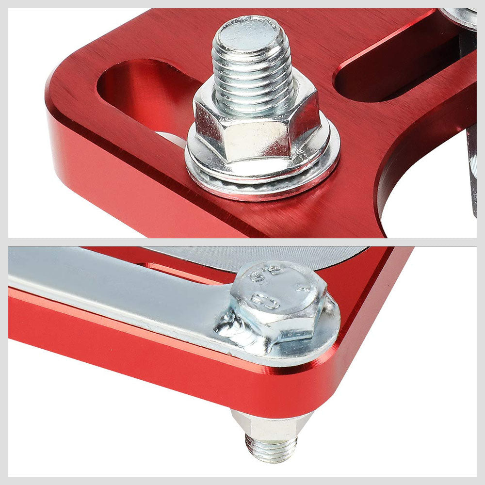 Front Adjustable Aluminum Red Camber/Caster Plate T2 For 94-04 Ford Mustang