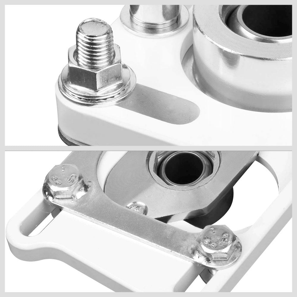 Front Adjustable Aluminum White Camber/Caster Plate T2 For 94-04 Ford Mustang