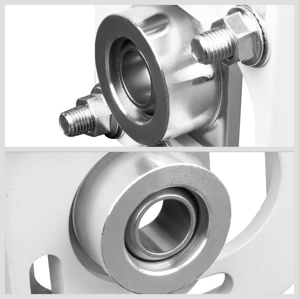 Front Adjustable Aluminum White Camber/Caster Plate T2 For 94-04 Ford Mustang