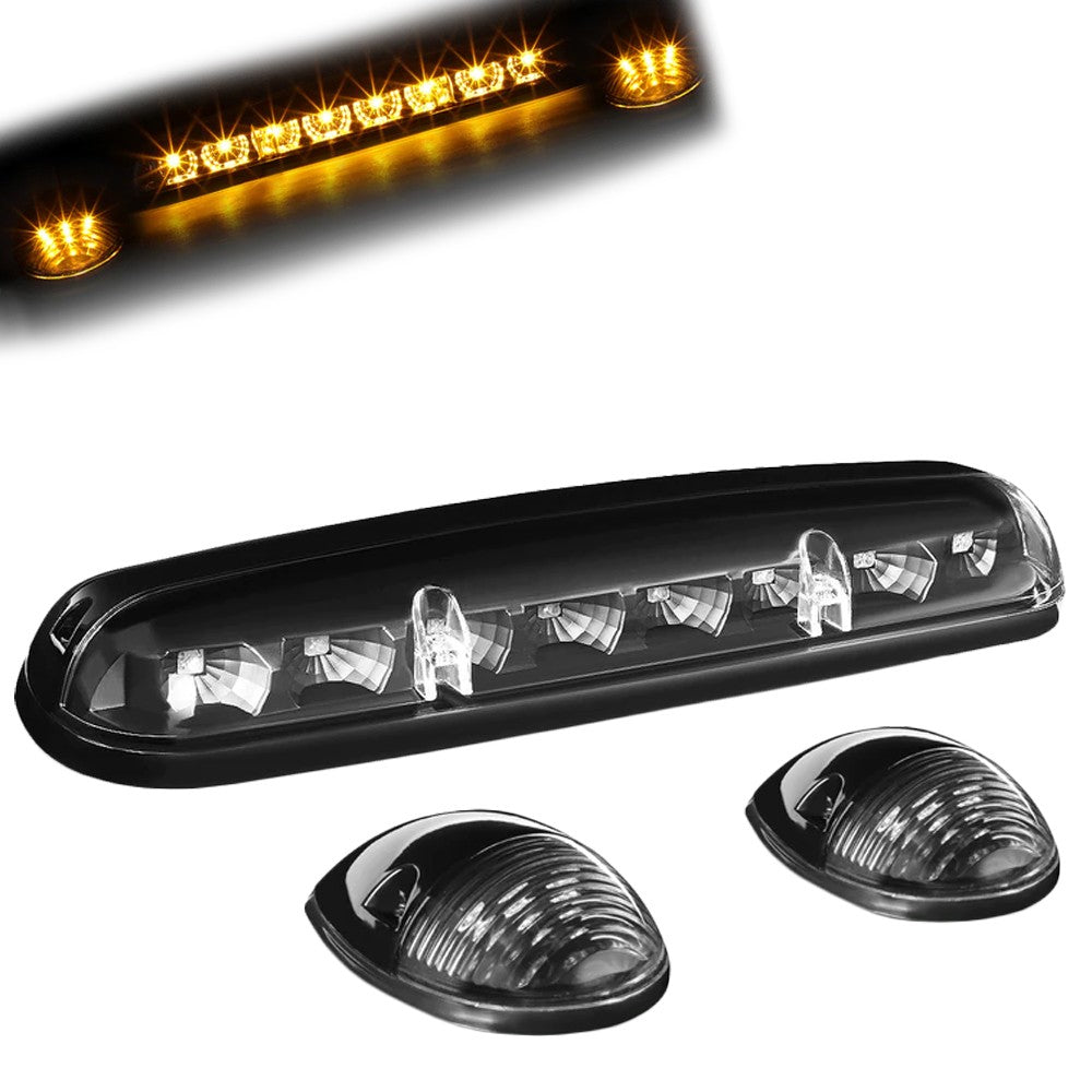 Black House/Clear Len/Yellow LED Roof Light Cab Lamp For 02-06 Silverado/Sierra BFC-RFL-CHVSIL02-BK-YL
