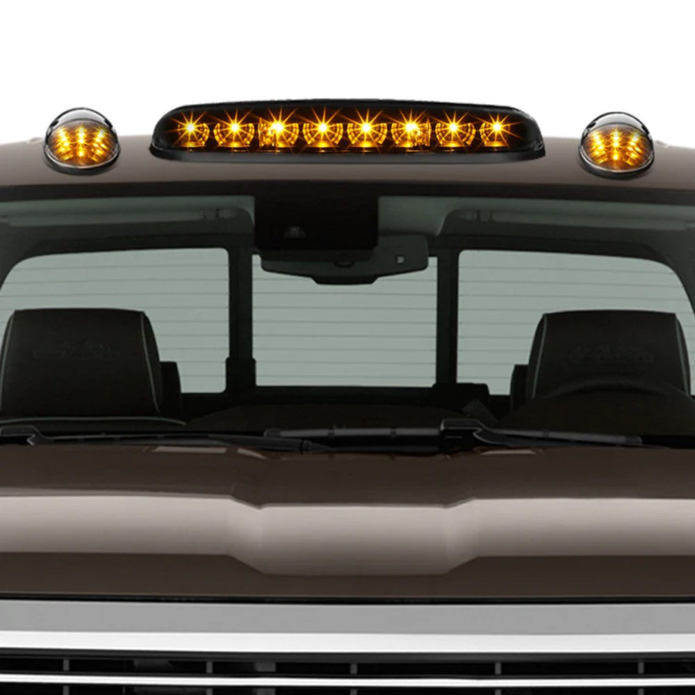 Black House/Clear Len/Yellow LED Roof Light Cab Lamp For 02-06 Silverado/Sierra BFC-RFL-CHVSIL02-BK-YL