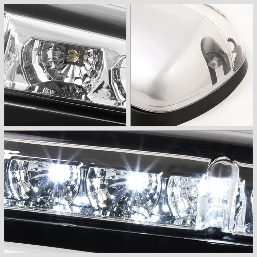 Chrome House/Clear Len/White LED Roof Light Cab Lamp For 02-06 Silverado/Sierra BFC-RFL-CHVSIL02-CH-WH