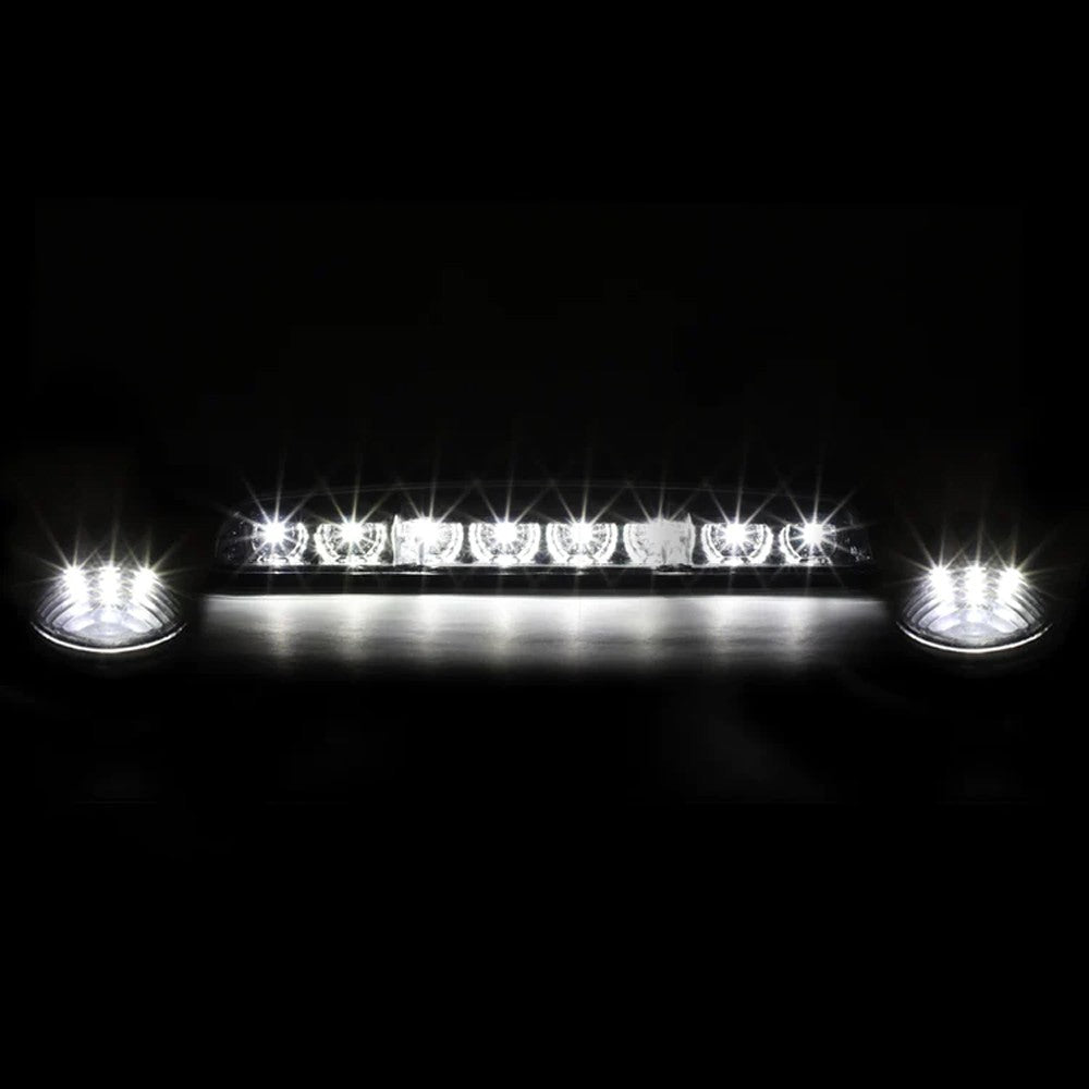 Chrome House/Clear Len/White LED Roof Light Cab Lamp For 02-06 Silverado/Sierra BFC-RFL-CHVSIL02-CH-WH