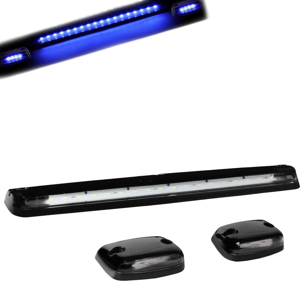 Black House/Clear Len/Blue LED Roof Light Cab Lamp For 07-13 Silverado/Sierra BFC-RFL-CHVSIL07-BK-BL