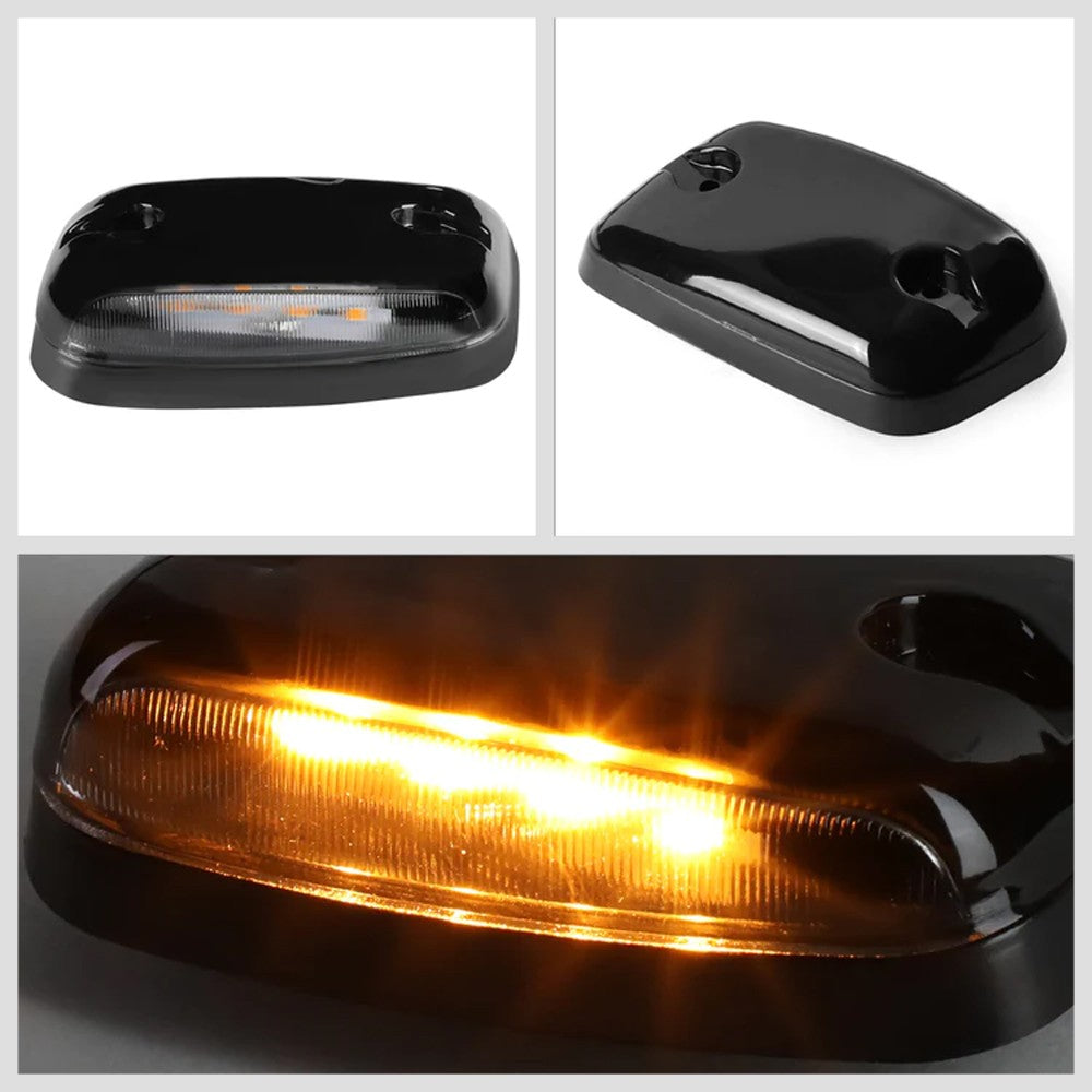 Black House/Clear Len/Yellow LED Roof Light Cab Lamp For 07-13 Silverado/Sierra BFC-RFL-CHVSIL07-BK-AM