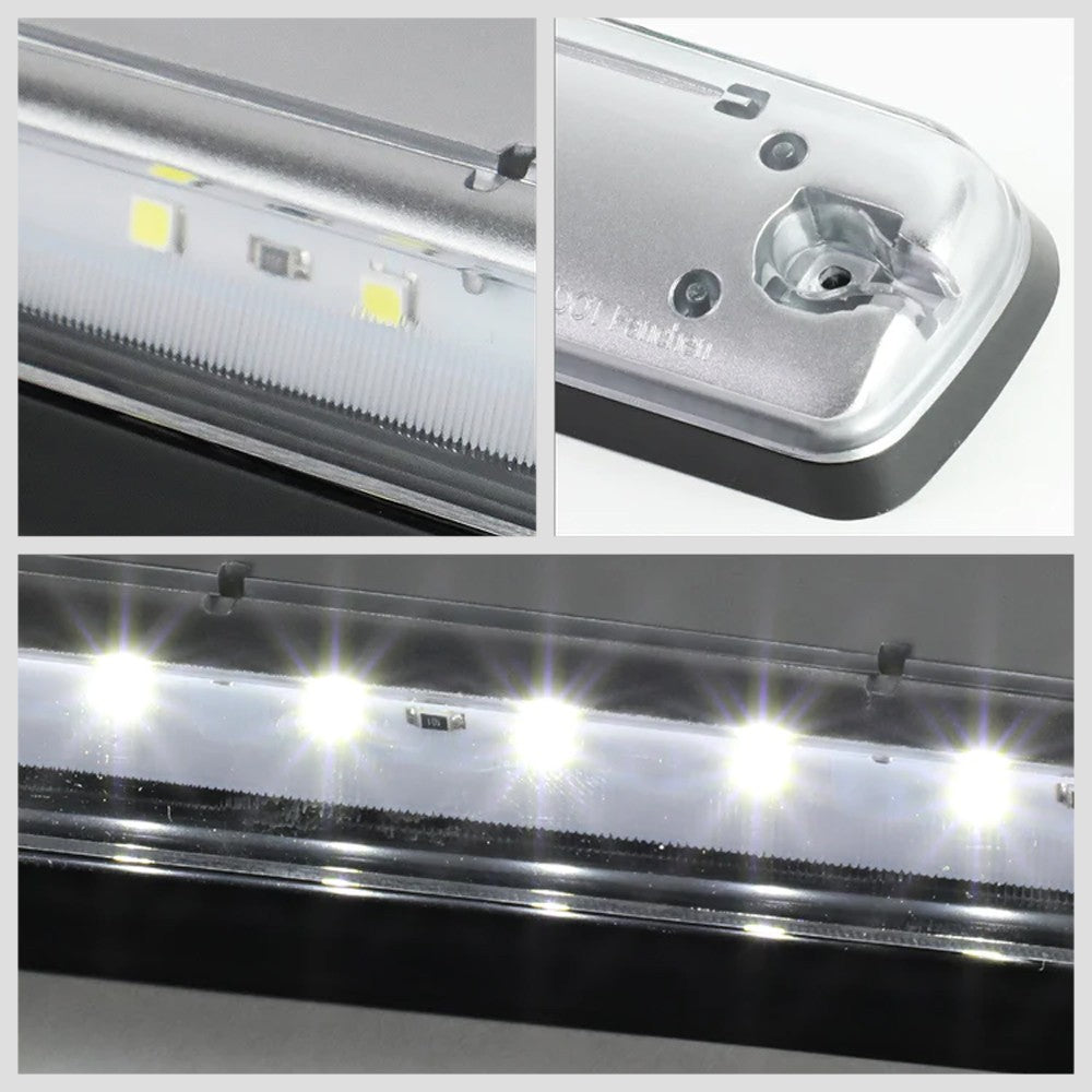 Chrome House/Clear Len/White LED Roof Light Cab Lamp For 07-13 Silverado/Sierra BFC-RFL-CHVSIL07-CH-WH